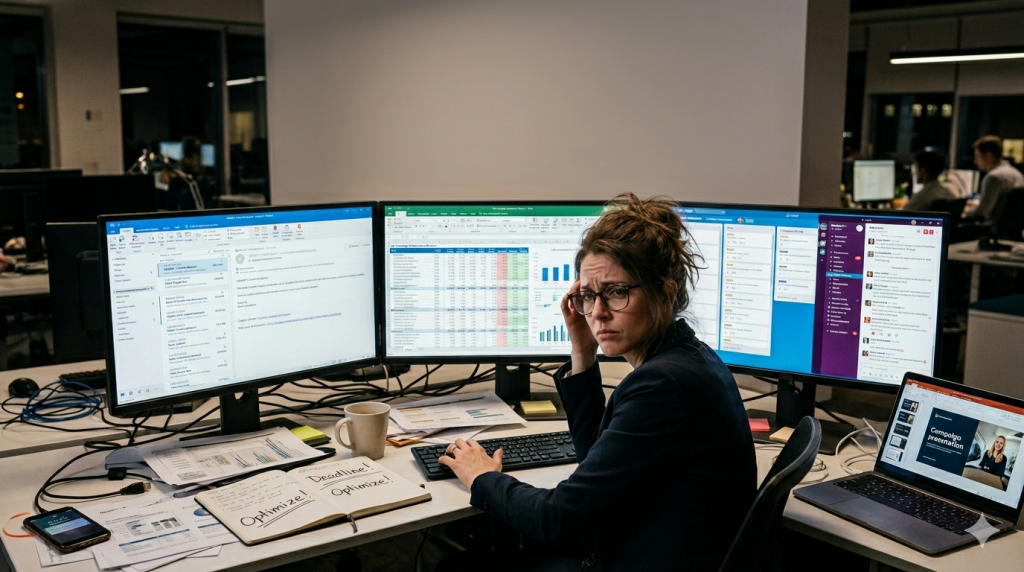 Chaotic manual workflow of content marketting.